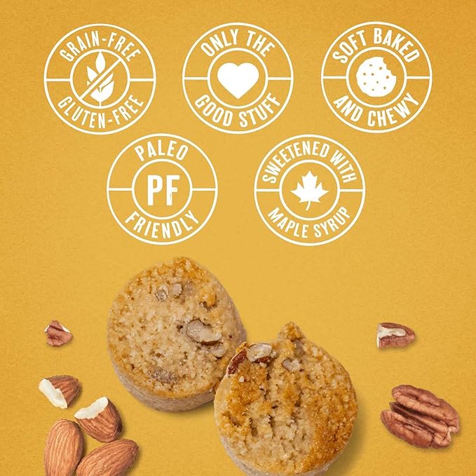 Ona Maple Pecan Cookies 4-pack, Ready to eat, Gluten free, Grain free, Dairy free, Paleo, Vegan, Made with Maple Syrup