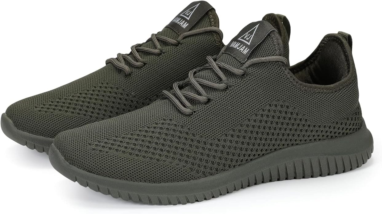 VAMJAM Men's Running Shoes Ultra Lightweight Breathable Walking Shoes Non Slip Athletic Fashion Sneakers Mesh Workout Casual Sports Shoes
