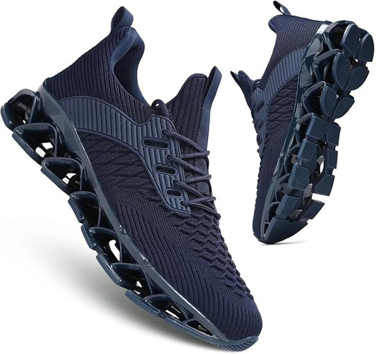 Men's Slip on Walking Running Shoes Blade Tennis Casual Fashion Sneakers Comfort Non Slip Work Sport Athletic Trainer