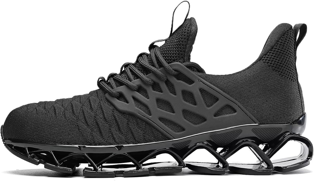 Men's Slip on Walking Running Shoes Blade Tennis Casual Fashion Sneakers Comfort Non Slip Work Sport Athletic Trainer