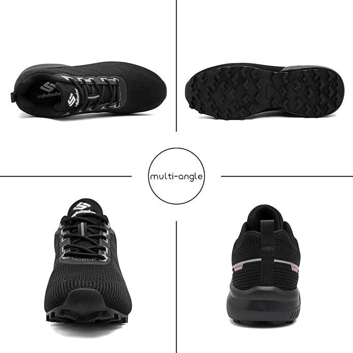Men's Trail Running Shoes Lightweight Breathable Walking Hiking Sneakers Outdoor Athletic Tennis Cross Training Shoes