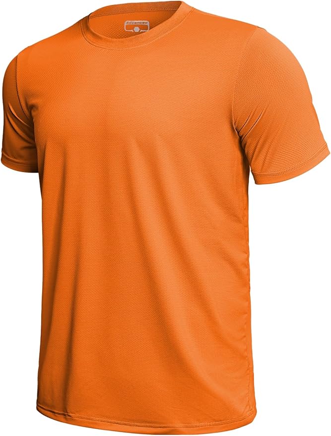 GEMYSE Men's Running Short Sleeve Shirt Sun Protection Quick Dry Moisture Wicking T-Shirts UPF 50+ for Workout