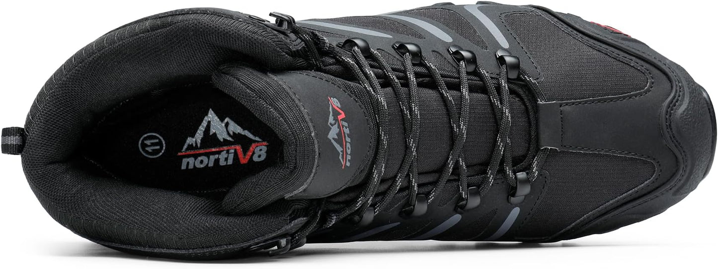 NORTIV 8 Men's Ankle High Waterproof Hiking Boots Outdoor Lightweight Shoes Trekking Trails Armadillo