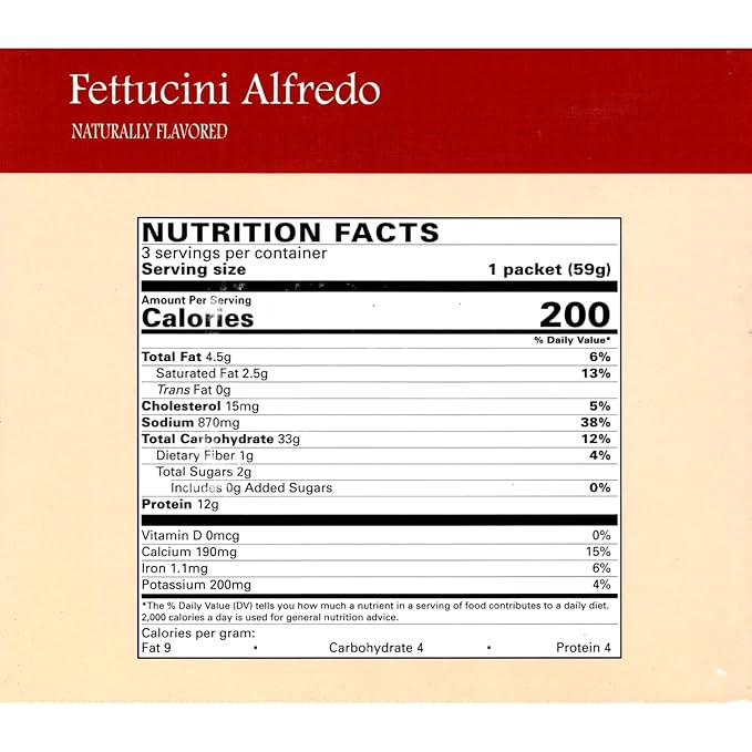 Nutmeg State Nutrition – High Protein Entree, Low Calorie, Low Carb, Bariatric Diet Friendly, Ideal Protein Compatible, 3 Servings Per Box (Fettucini Alfredo)