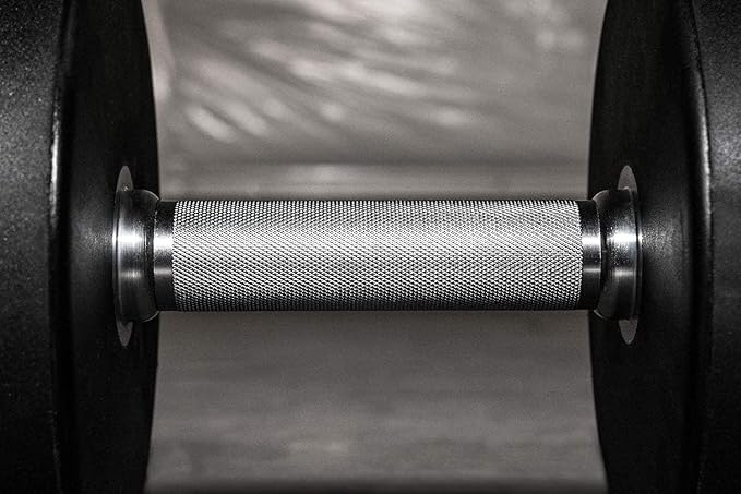 REP Fitness Urethane Coated Round Dumbbells, 5 to 100 lbs, Singles or Pairs, With or Without Rack, Steel Core, Rubber Encased, Chrome Handles, Professional Weights for Home Gym Strength Training