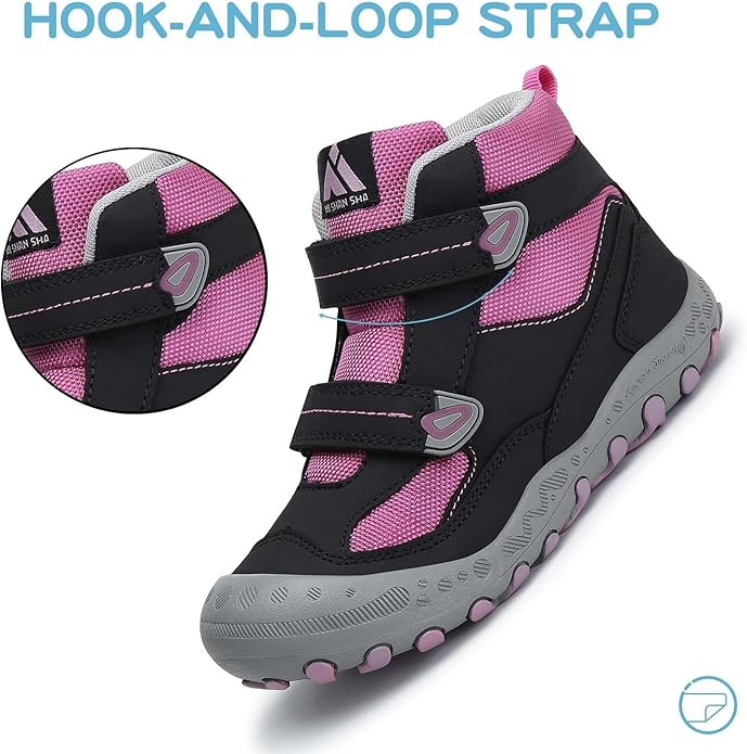 Mishansha Kids Water Resistant Hiking Boots, Boys Girls Anti Collision Anti-Skid Athletic Outdoor Adventure Trekking Shoes