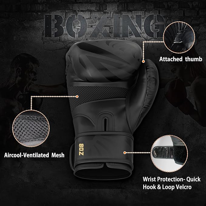 Dripex Boxing Gloves for Men Women Youth, Boxing Training Gloves | for Heavy Bag Workout, Muay Thai, Kickboxing, Sparring Punching（8 10 12 14 16oz）