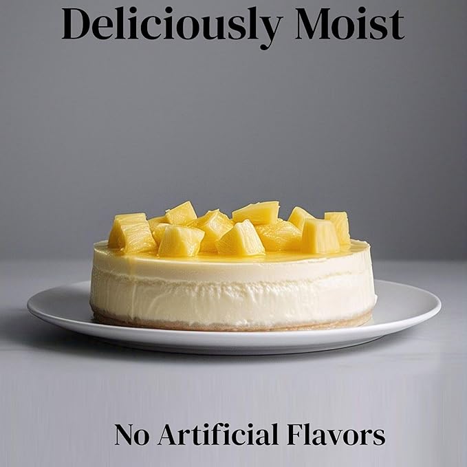 Andy Anand Sugar Free Pineapple Cheesecake 9" (2 lbs) | No Preservatives Cheesecake & Diabetic-Friendly, You Won't Believe It's Sugar Free! | Freshly Made with California Cream Cheese, All-Natural