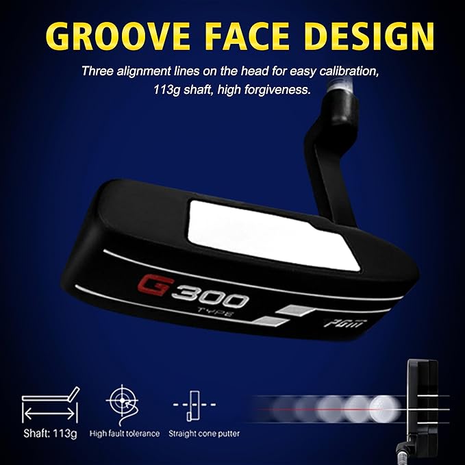 PGM Men's G Type Complete Golf Club Set - Titanium #1 Driver, Draw-Biased Hybrid, High-Strength Iron Set, High Forgiveness Putter, with Stand Bag