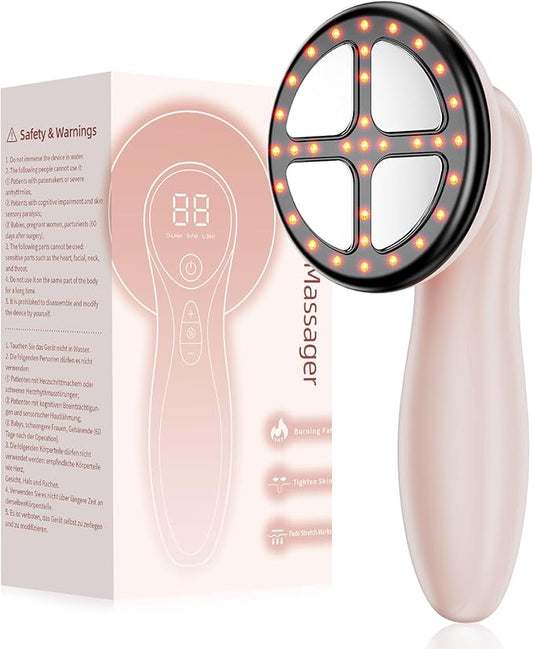 Depsoul Cellulite Massage Tool - 3 Modes 10 Levels Electric Cellulite Body Massager Machine, Skin Tightening Device with Heating Function for Home Use on Belly, Arm, Waist, Leg, Buttocks, Back