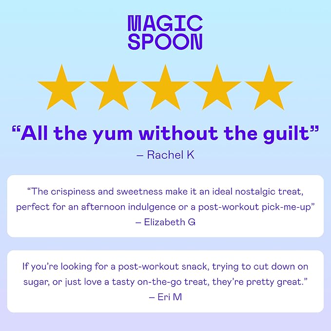 MAGIC SPOON Treats - High Protein, Low Carb, Keto Friendly, Low Sugar, Gluten Free, Crispy Protein Bar Cereal Bar, On-The-Go Healthy Snack (Salted Caramel, 8 Bars)