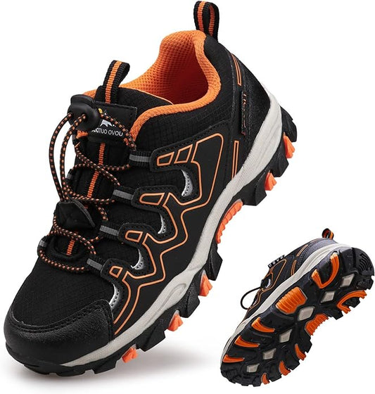 Boys Girls Hiking Trail Shoes Waterproof Slip Resistant Outdoor Trekking Walking Running Sneakers(Little/Big Kids)
