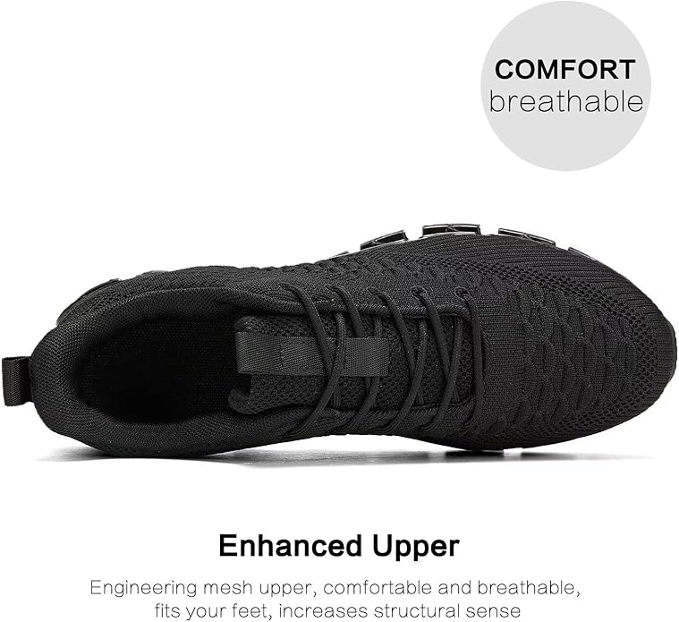 Men's Slip on Walking Running Shoes Blade Tennis Casual Fashion Sneakers Comfort Non Slip Work Sport Athletic Trainer