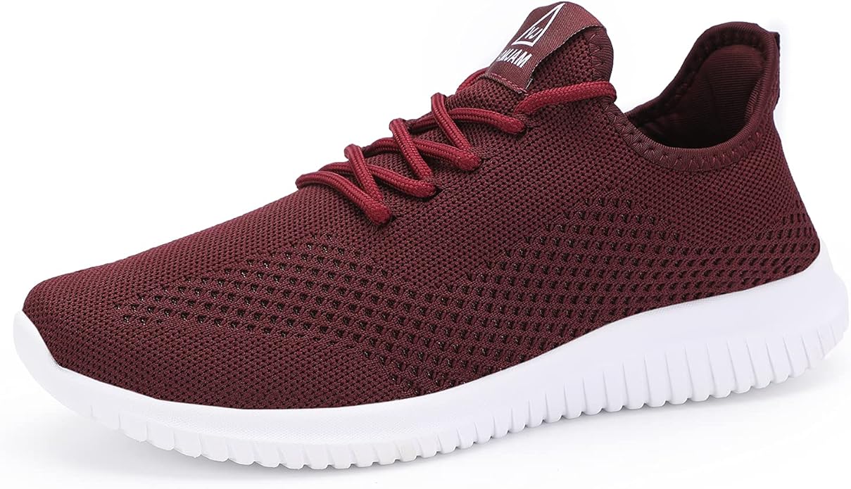 VAMJAM Men's Running Shoes Ultra Lightweight Breathable Walking Shoes Non Slip Athletic Fashion Sneakers Mesh Workout Casual Sports Shoes