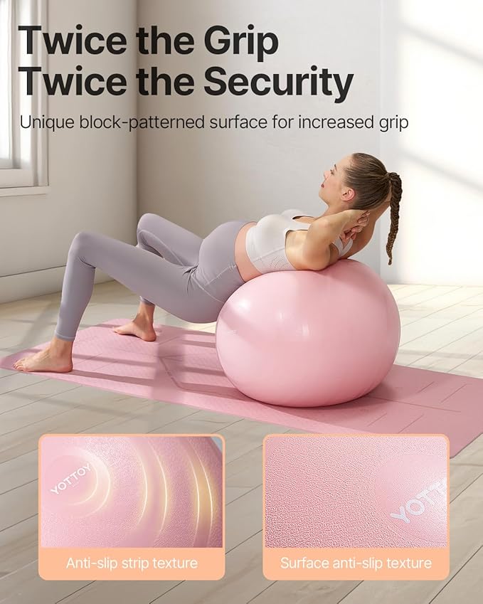 YOTTOY Pregnancy Ball - 1.8mm Thick Birthing Ball for Maternity Physio and Birth Preparation, Yoga and Exercise for Pregnancy - Includes Pump