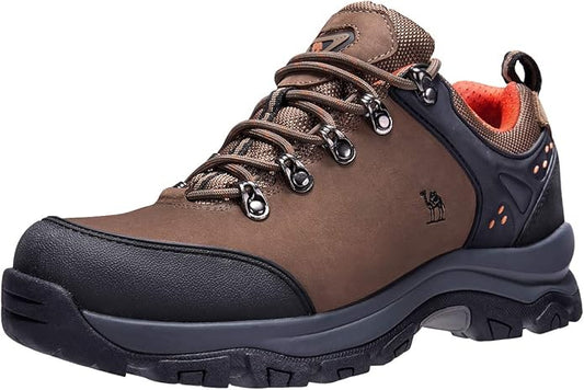 CAMEL CROWN Hiking Shoes Men Trekking Shoe Low Top Outdoor Walking Waterproof Leather Trail Sneakers