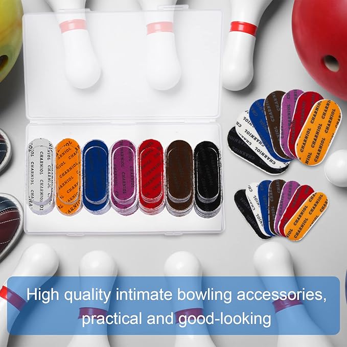 140 Pack 2 Sizes Bowling Thumb Tape Protective Performance Bowl Finger Tape 7 Colors Elastic Bowlers Tape Exercise Bowling Tape for Fingers for Men Women Bowlers Sport Protection Accessory