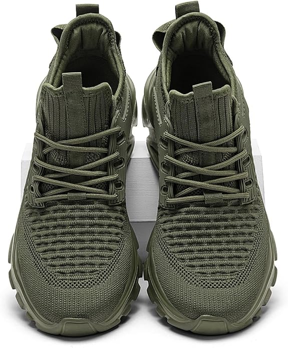 Men's Slip on Walking Shoes Tennis Running Sneakers Lightweight Breathable Casual Soft Sole Comfort Work Gym Trainers