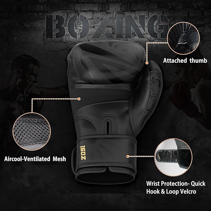 Dripex Boxing Gloves for Men Women Youth, Boxing Training Gloves | for Heavy Bag Workout, Muay Thai, Kickboxing, Sparring Punching（8 10 12 14 16oz）