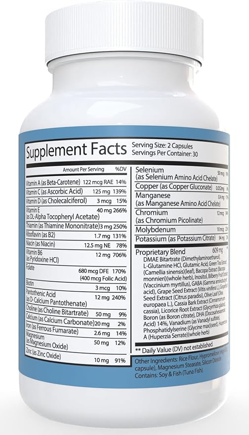 Memo Defende Pro Brain and Focus Formula, Tropical Flavor, 60 Capsules, Dietary Supplement with Vitamins and Minerals (3)