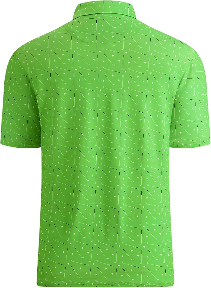WARHORSEE Golf Polo Shirts for Men Short Sleeve Wrinkle Free 4 Way Stretch Moisture Wicking Performance Collared Tshirts