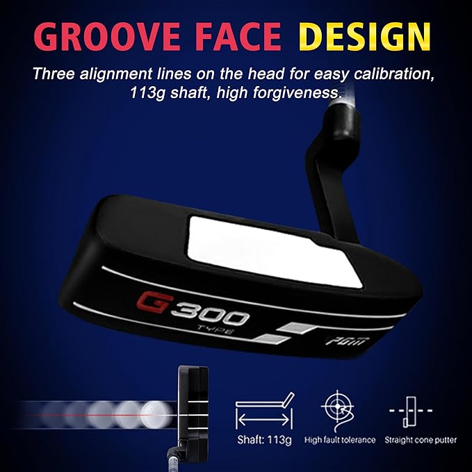 PGM Men's G Type Complete Golf Club Set - Titanium #1 Driver, Draw-Biased Hybrid, High-Strength Iron Set, High Forgiveness Putter, with Stand Bag