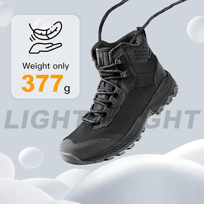 FREE SOLDIER Men's Tactical Hiking Boots Breathable Desert Boots Lightweight Work Military Boots