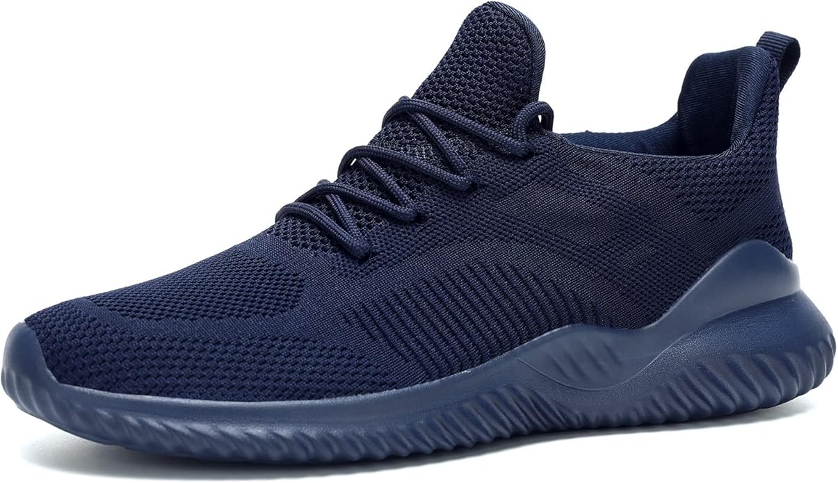 Men's Non Slip Running Shoes Ultra Light Breathable Casual Walking Shoes Fashion Sneakers Mesh Workout Sports Shoes
