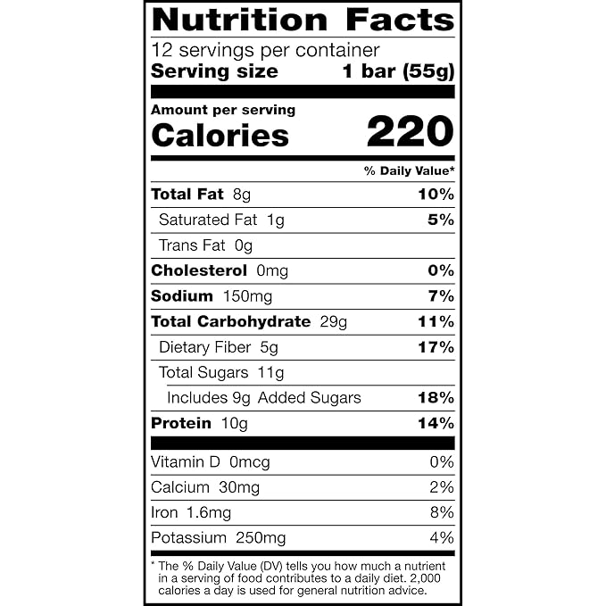 RXBAR Nut Butter and Oat Protein Bars, Protein Snacks, Snack Bars, Blueberry Cashew Butter, 23.2oz Box (12 Bars)