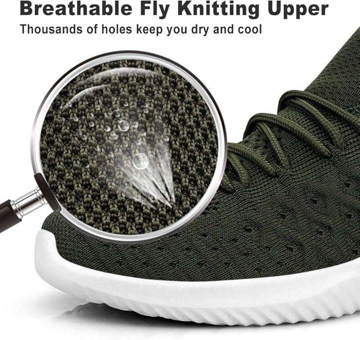 Feethit Mens Slip On Walking Shoes Lightweight Breathable Non Slip Running Shoes Comfortable Fashion Sneakers for Men