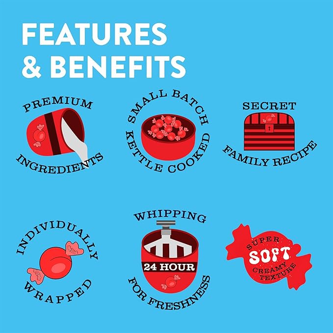 Taffy Town Saltwater Taffy, Strawberry Cheesecake, 40 Ounce