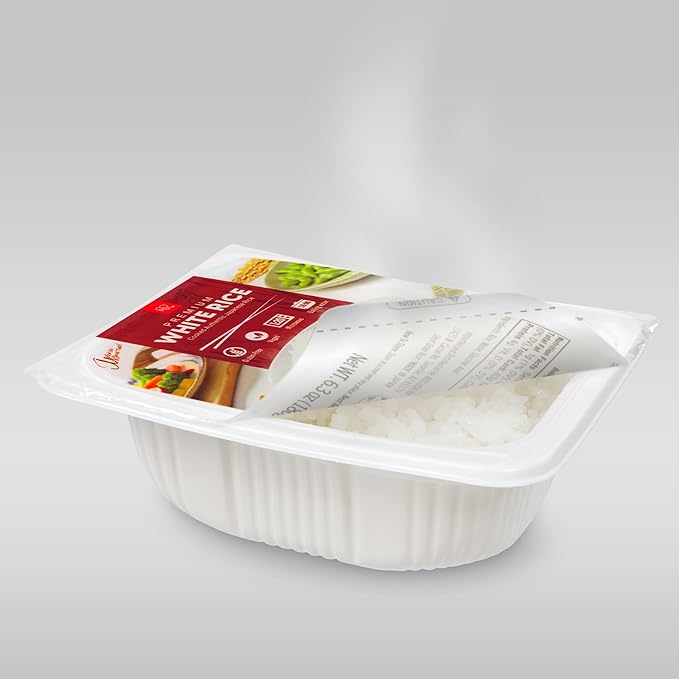 IRIS Instant White Rice (10 Pack), Ultra Premium Japanese Short Grain Sushi Sticky Rice, Microwave for 80 seconds (1.2 Minutes), Gluten Free Vegan, Grown Polished and Packed in Japan