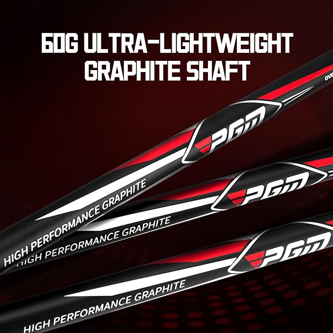 PGM Men's Oversea 9/12 Pieces Complete Golf Club Set with High-Strength Thin Face Design 460cc Driver High Forgiveness Ideal for Beginners