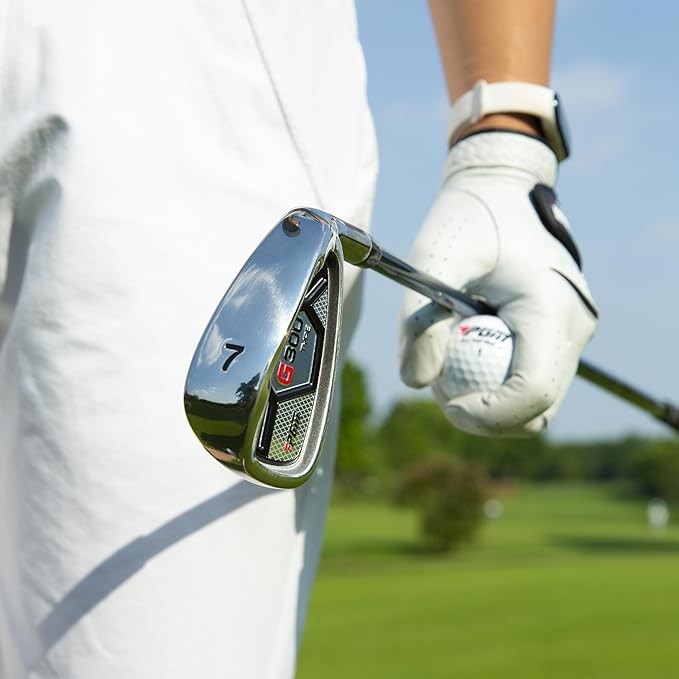 PGM Men's G Type Complete Golf Club Set - Titanium #1 Driver, Draw-Biased Hybrid, High-Strength Iron Set, High Forgiveness Putter, with Stand Bag