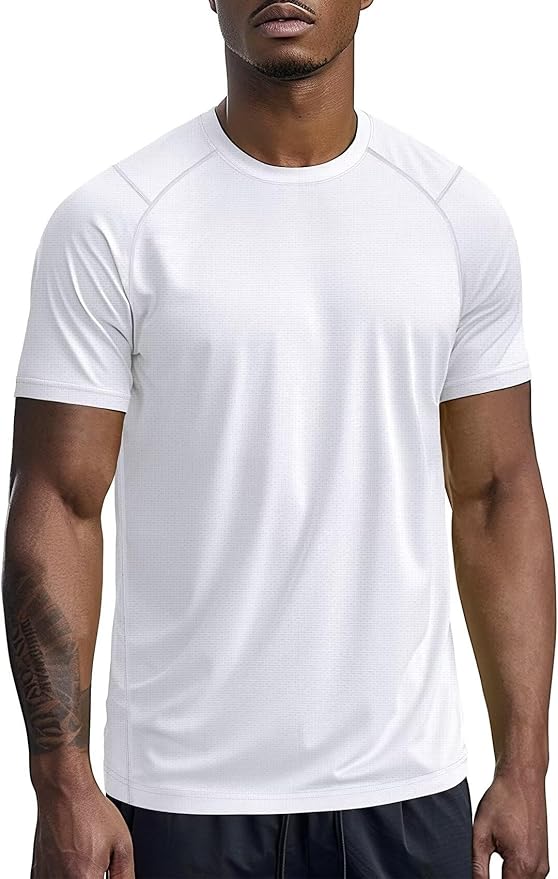 Zengjo Mens Athletic Shirts Short Sleeve Quick Dry Gym Workout Running Exercise T-Shirt Moisture Wikcing Sports Tee Top