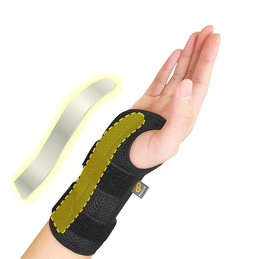 Bracoo Wrist Brace for Carpal Tunnel Day & Night, Adjustable Wrist Support Wrap with Splint, For Women Men, Fit Right Left Hand, Arthritis, Tendonitis, Sprain, Carpal Tunnel Syndrome, WB31