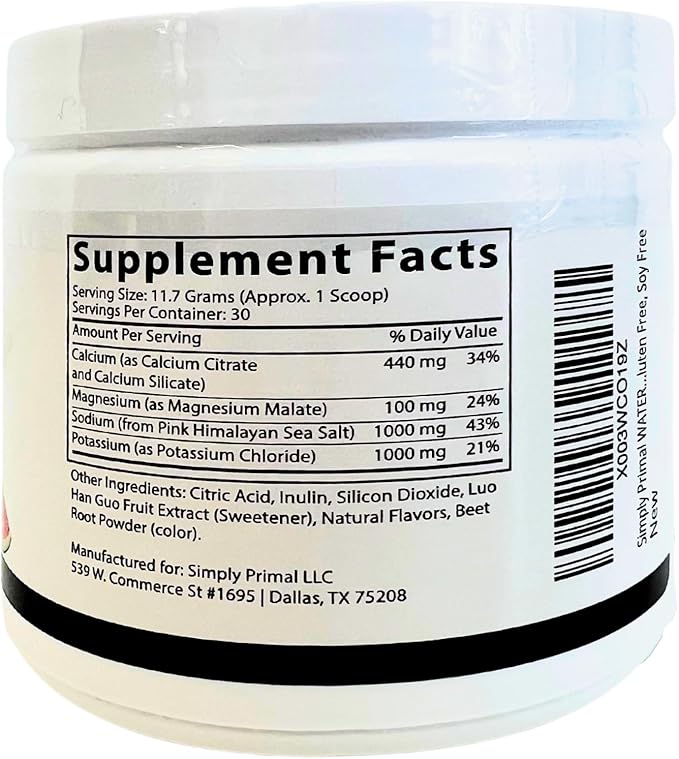 WATERFAST Monk Fruit Keto Electrolyte Powder for Fasting and Hydration- Strawberry Watermelon Flavor | Pink Himalayan Salt (Sodium), Potassium, Magnesium, Calcium | Sugar Free