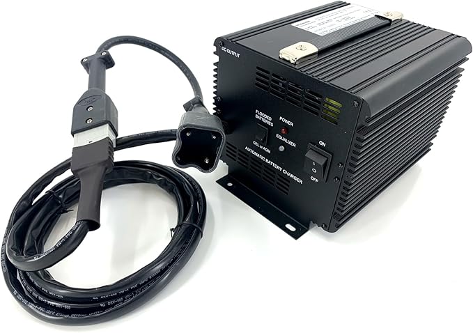 48 Volt Charger with 3-Pin Clover Drive 2 Connector for Yamaha G29 Drive Golf Carts Years 2007 to 2016 (JAC1548H-YAM-PDR)
