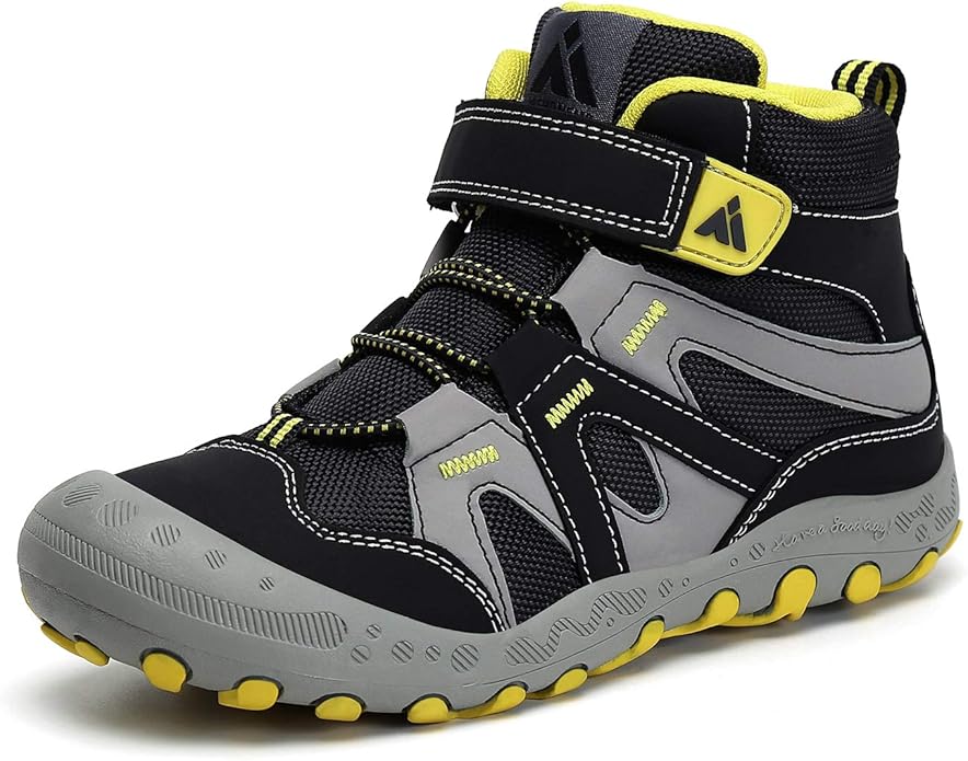 Mishansha Kids Water Resistant Hiking Boots, Boys Girls Anti Collision Anti-Skid Athletic Outdoor Adventure Trekking Shoes