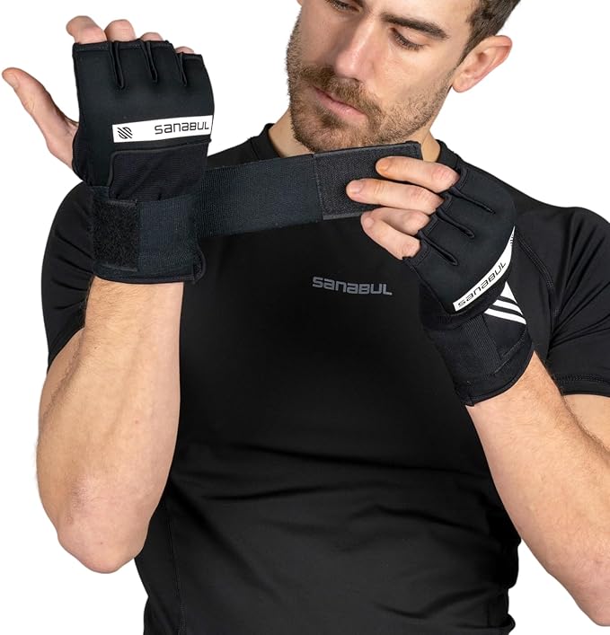 Sanabul Gel Boxing Hand Wraps for Men & Women Muay Thai MMA Kickboxing Quick Wraps Boxing Inner Gloves Wrist Knuckle Protection