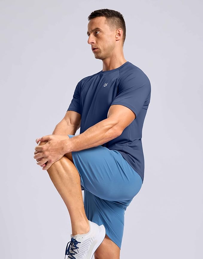G Gradual Men's Workout Athletic T-Shirts Moisture Wicking Cooling Running Shirts Short Sleeve Performance Tee for Gym Tennis