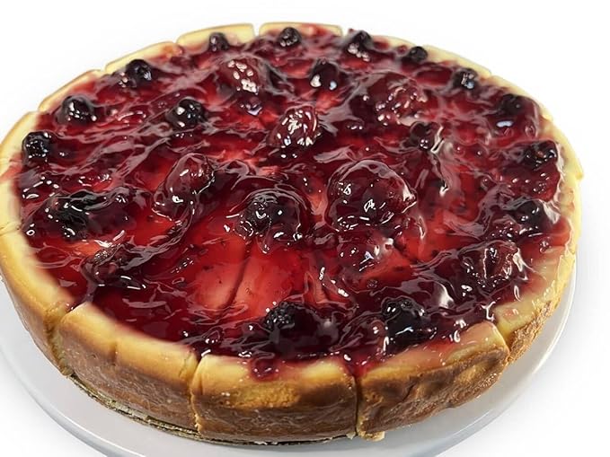 Andy Anand Sugar Free Wild Berry Cheesecake 9" | Diabetic Friendly, Fresh California Cream Cheese, Handmade, No Preservatives Cheesecake | Deliciously Tangy Strawberry Blueberry Raspberry (2.8 Pounds)