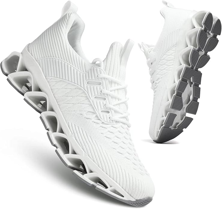 Men's Slip on Walking Running Shoes Blade Tennis Casual Fashion Sneakers Comfort Non Slip Work Sport Athletic Trainer