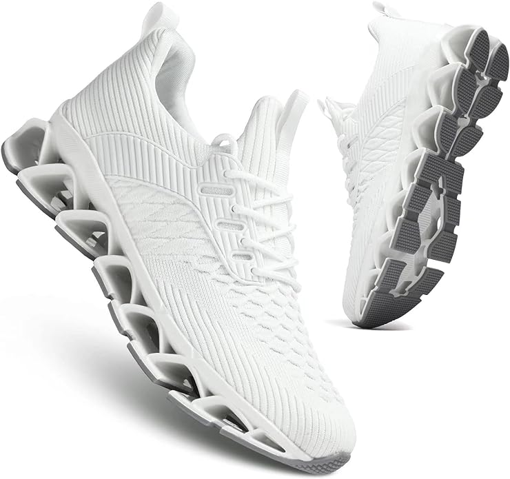 Men's Slip on Walking Running Shoes Blade Tennis Casual Fashion Sneakers Comfort Non Slip Work Sport Athletic Trainer