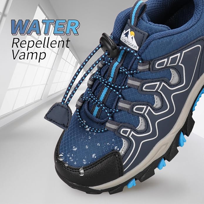 Kids Boys Running Shoes Waterproof Non-Slip Breathable Low-Top Outdoor Hiking Walking Sneakers (Little/Big Kids)