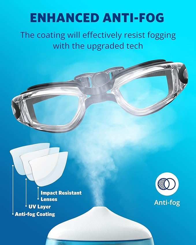 Aegend Swim Goggles, Swimming Goggles No Leaking Full Protection Adult Men Women Youth