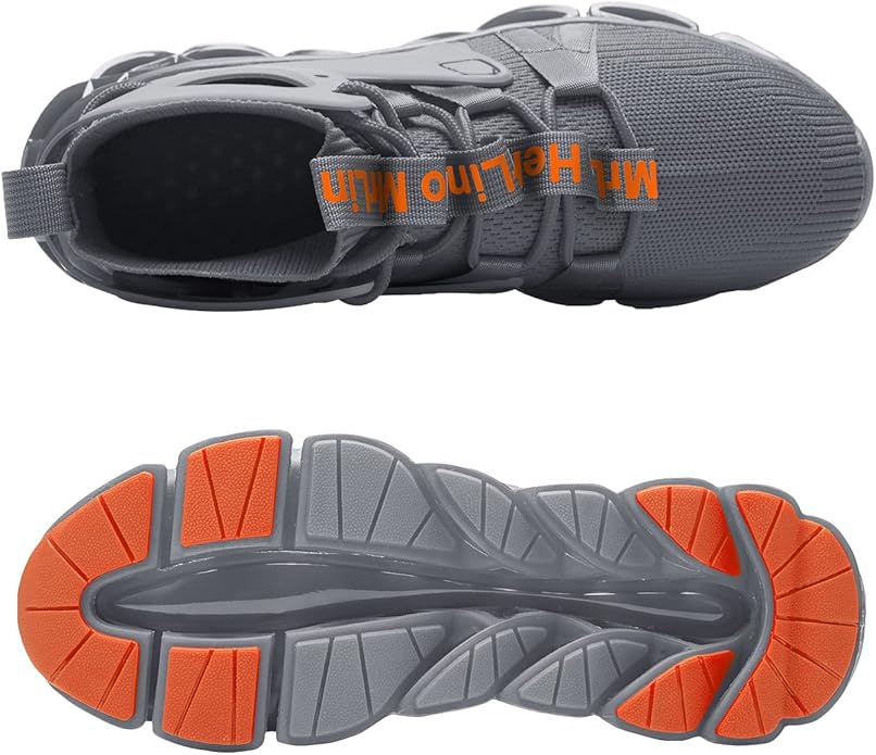 Hello MrLin Men's Running Shoes Non Slip Athletic Tennis Walking Blade Type Sneakers Hip Hop