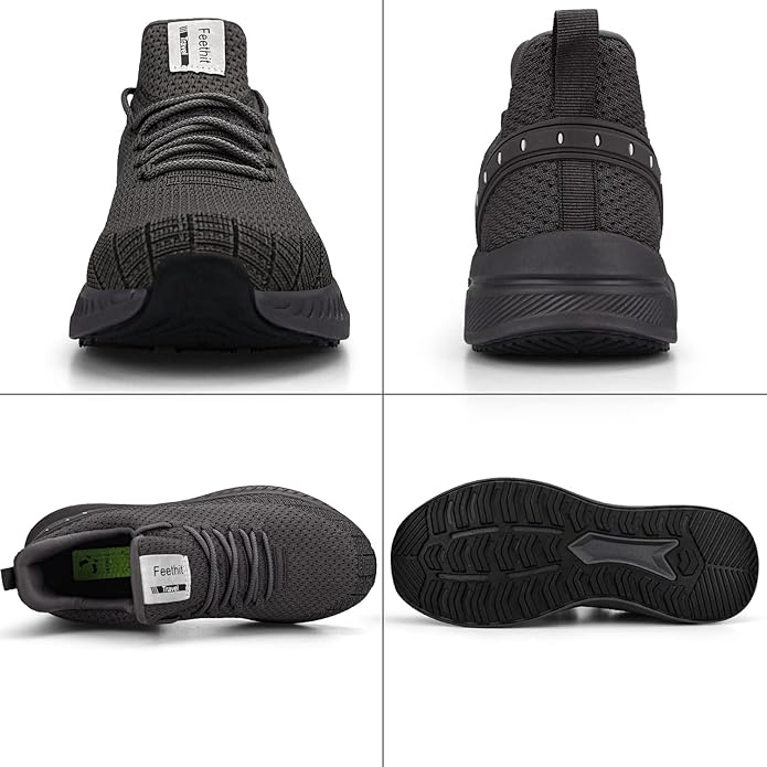 Feethit Mens Slip On Walking Shoes Blade Tennis Shoes Non Slip Running Shoes Lightweight Workout Shoes Breathable Mesh Fashion Sneakers