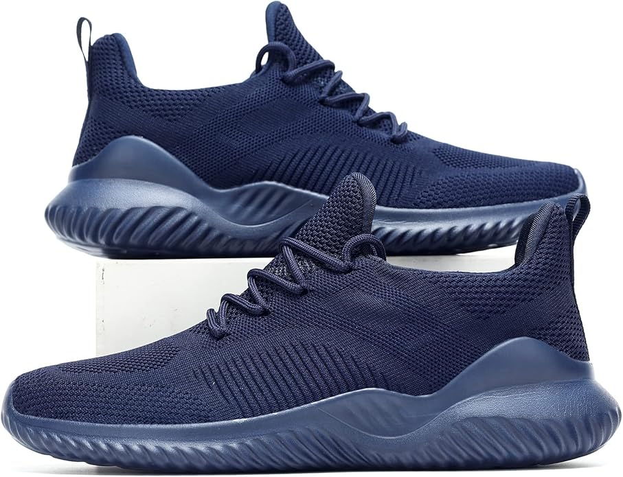 Men's Non Slip Running Shoes Ultra Light Breathable Casual Walking Shoes Fashion Sneakers Mesh Workout Sports Shoes