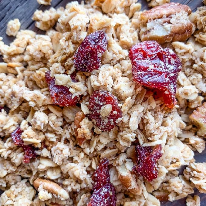Mrs. Barr’s Natural Foods Granola | Cherry & Pecan | Certified Organic Gluten Free Oats | Soft Texture | Small Batch | Gourmet Quality | Real Ingredients | 10 Ounces (3 Pack)